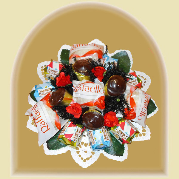 kleiner Pralinenstrauß „Ferrero Küsschen Sommerküsschen“